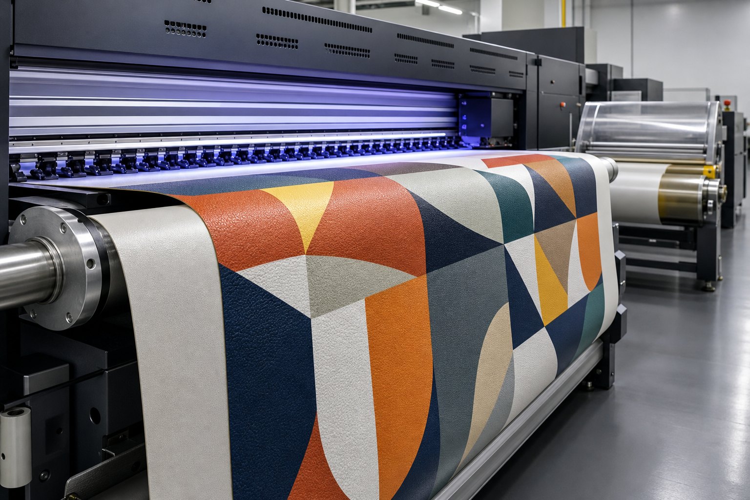 Digital printing on synthetic leather